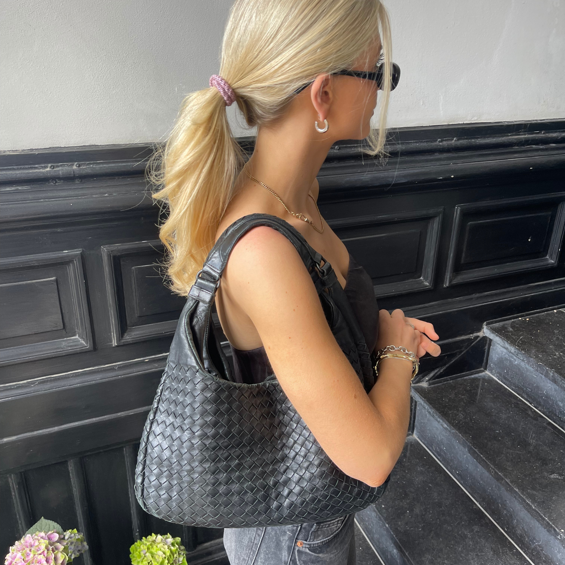 Bottega Veneta Medium Campana Hobo White Leather