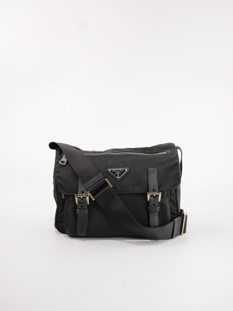 PRADA - DOUBLE BUCKLE MESSENGER
