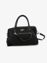 Prada Hand Bag Black Soft nylon