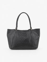 Gucci Tote Bag Black Leather
