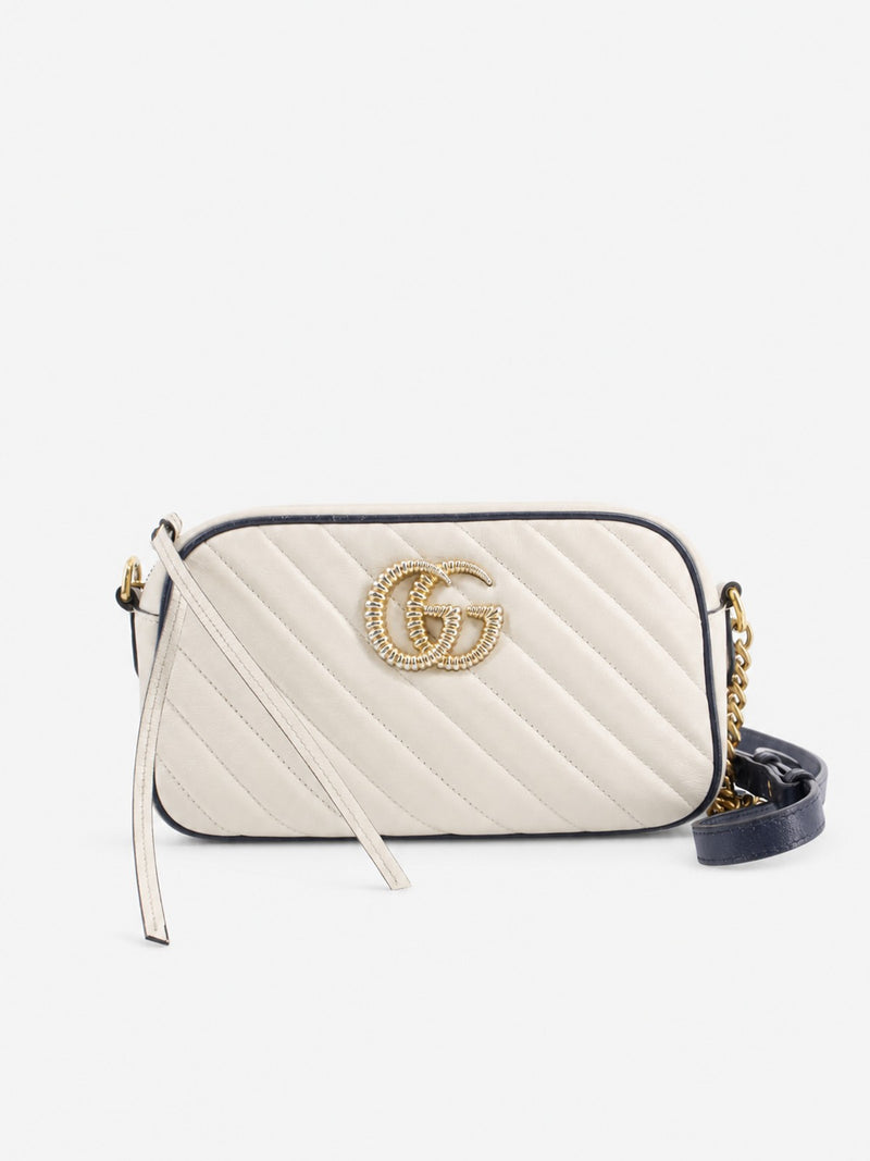Gucci Marmont Camera Cream Leather