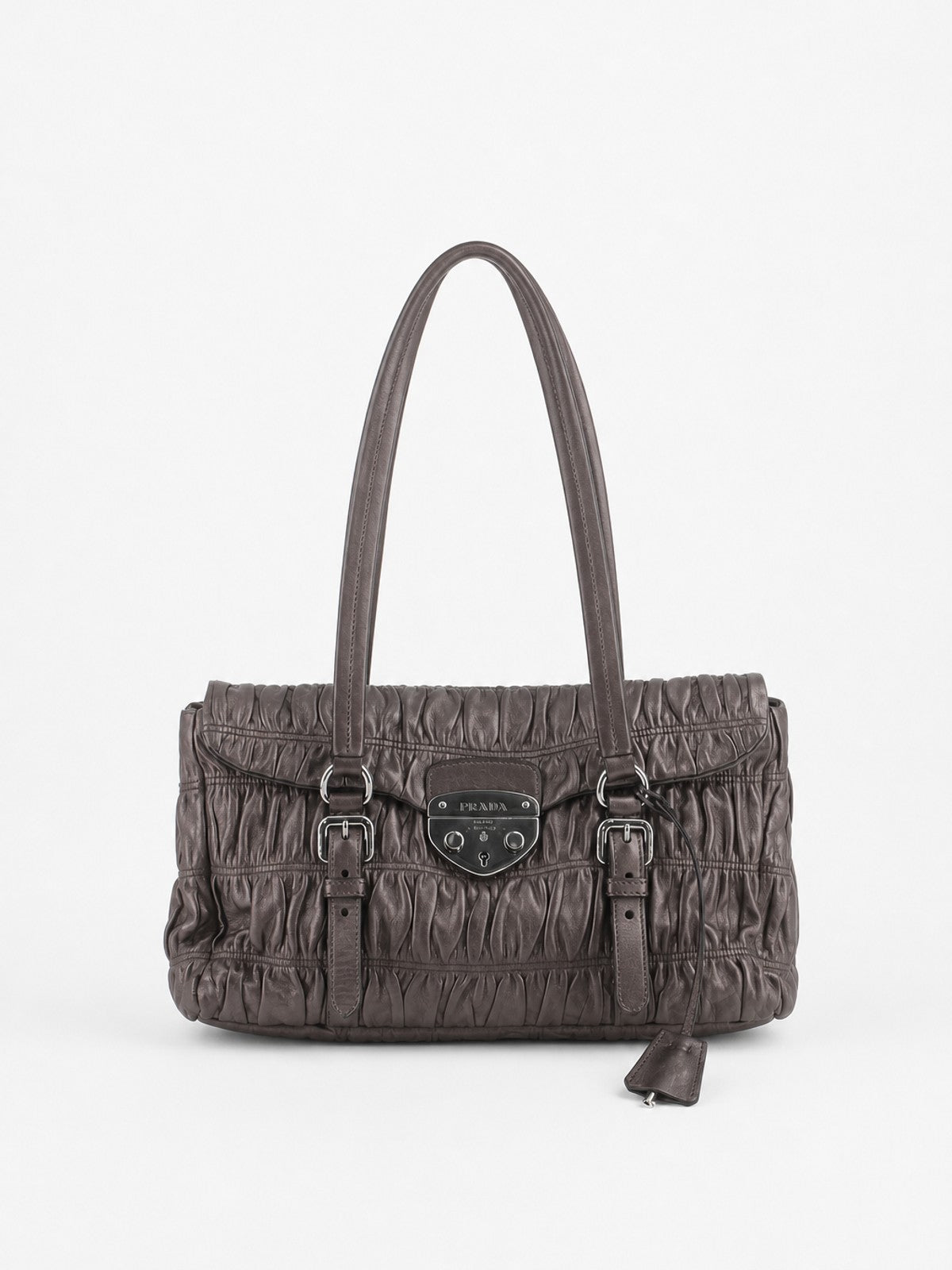 Prada Shoulder Bag Purple Leather