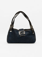 Fendi Shoulder Bag Blue Denim