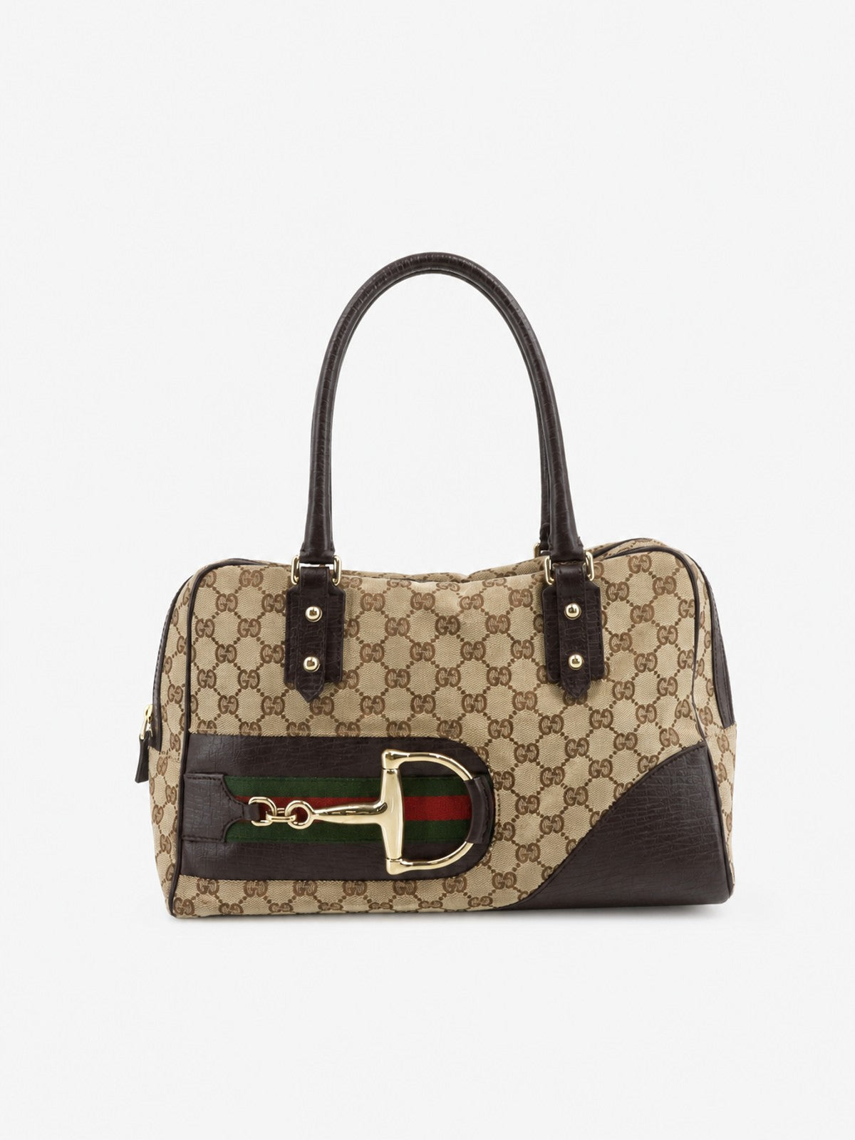 Gucci Shoulder Bag Brown Canvas