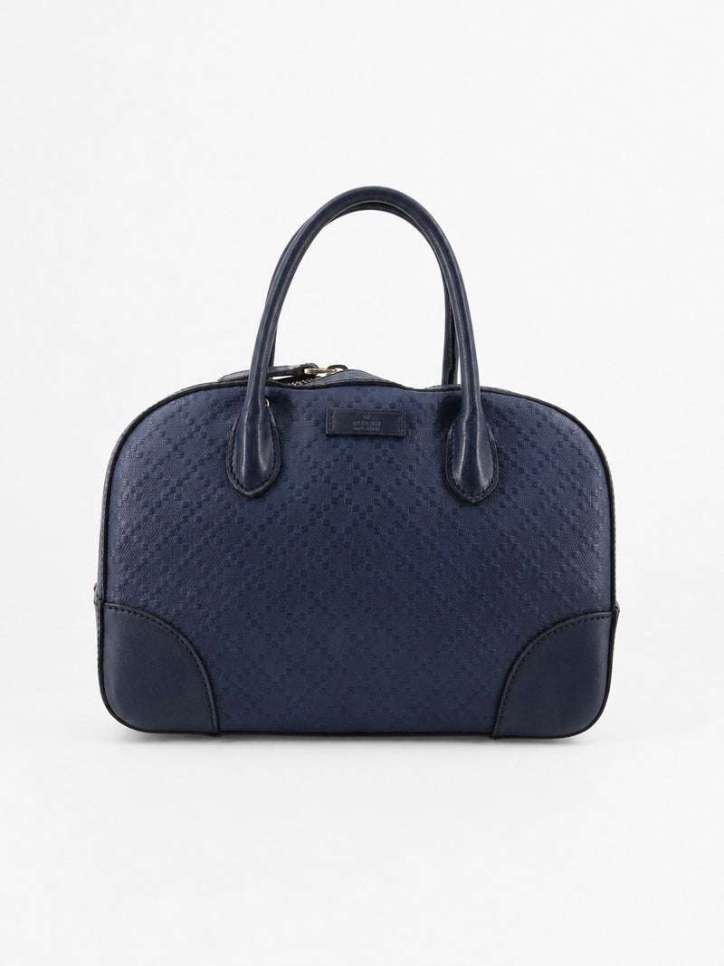 Gucci Hand Bag Blue Leather