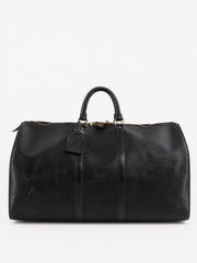 Louis Vuitton Keepall 55 Black Epi leather