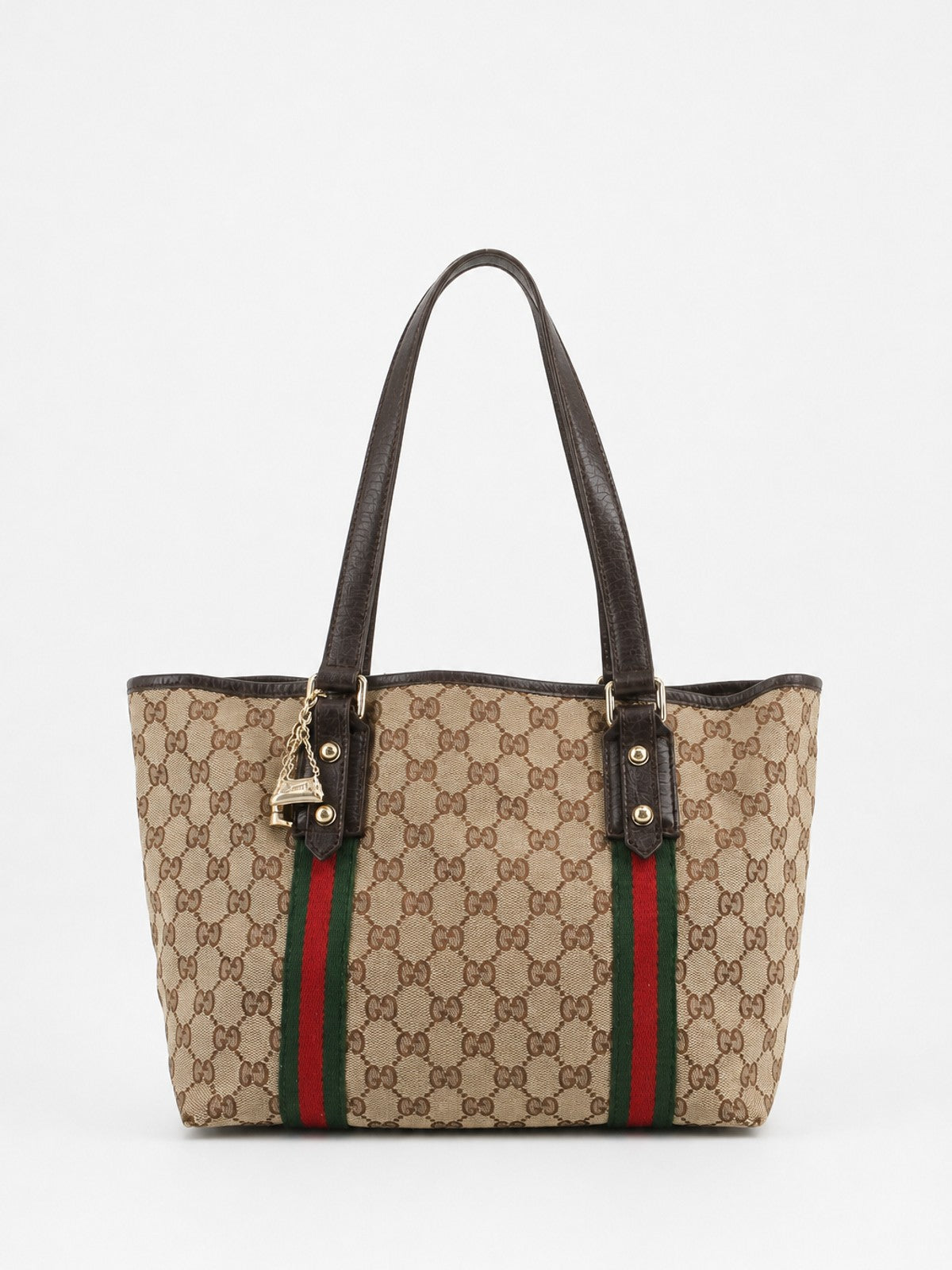 Gucci Shoulder Bag Brown Canvas