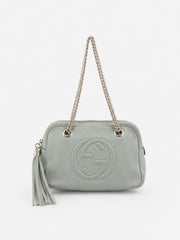 Gucci Shoulder Bag Blue Leather