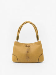 Gucci Shoulder Bag Beige Leather