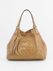 Gucci Shoulder Bag Beige Patent leather