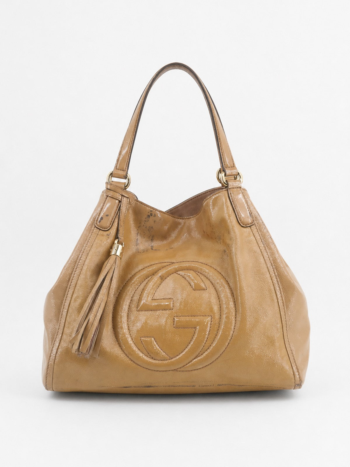 Gucci Shoulder Bag Beige Patent leather