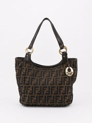 Fendi Shoulder Bag Brown Canvas