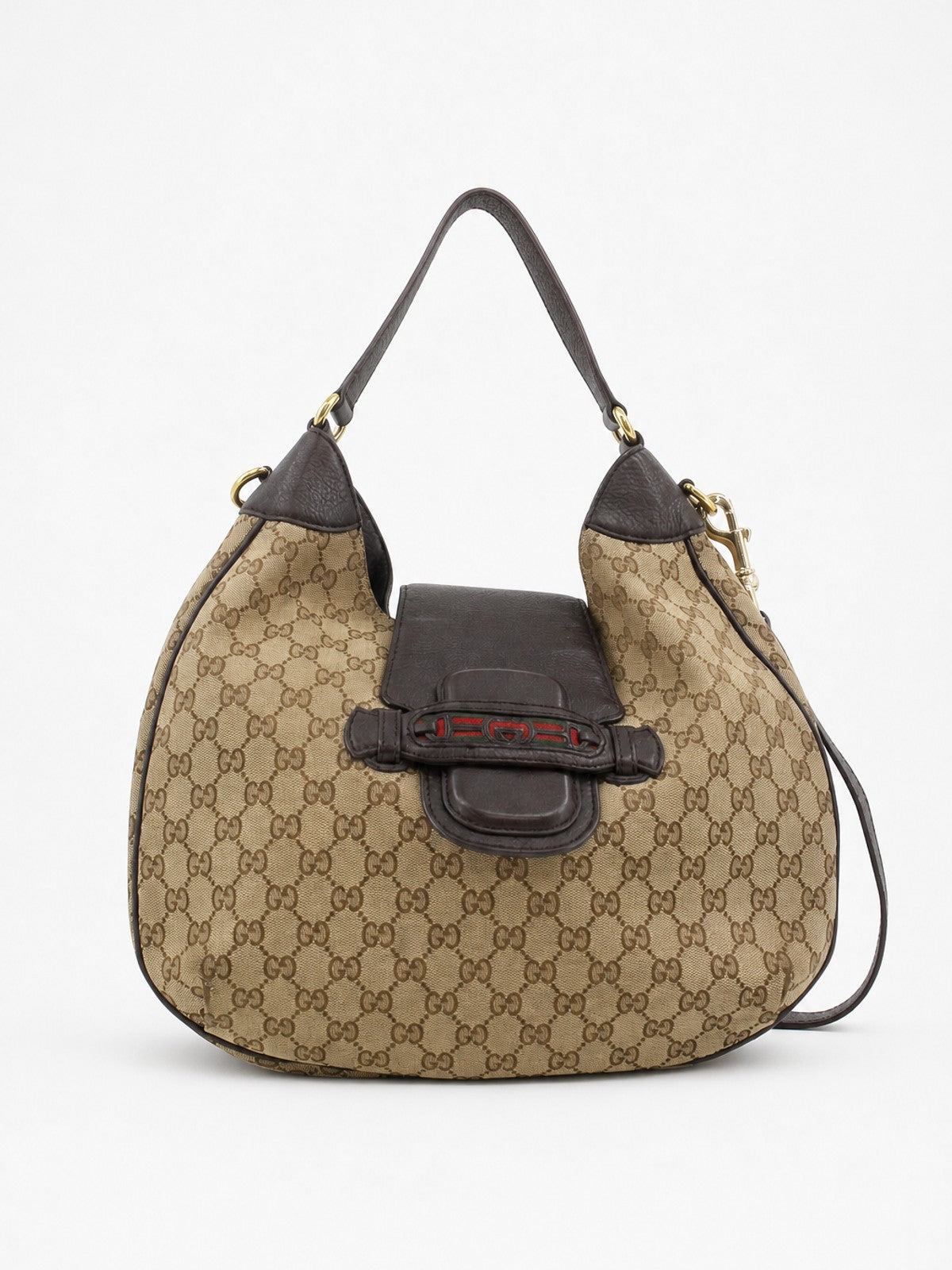 Gucci Shoulder Bag Brown Canvas