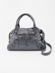 Balenciaga First Silver Leather