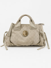 Gucci Hand Bag Beige Leather