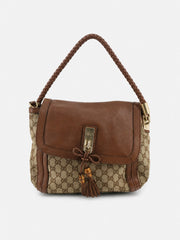 Gucci Shoulder Bag Brown Canvas