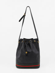 Gucci Shoulder Bag Black Canvas