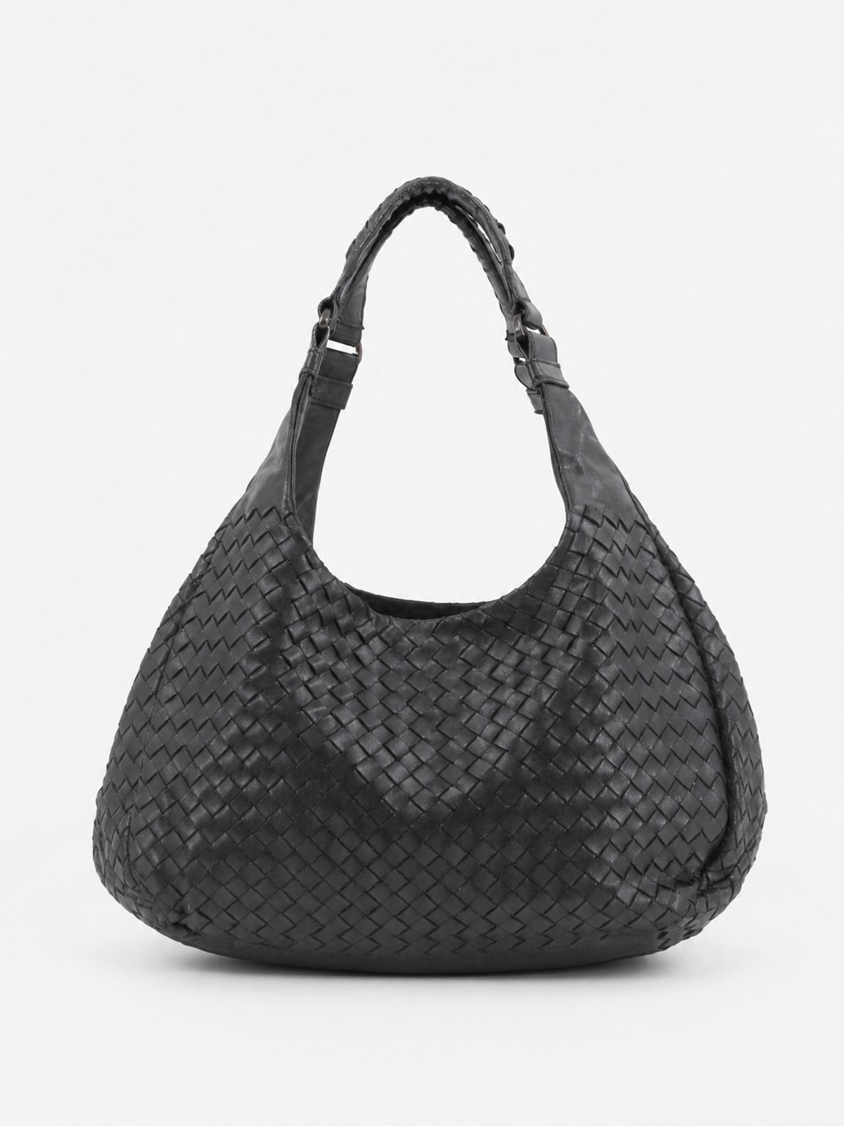 Bottega Veneta Medium Campana Hobo Black Leather