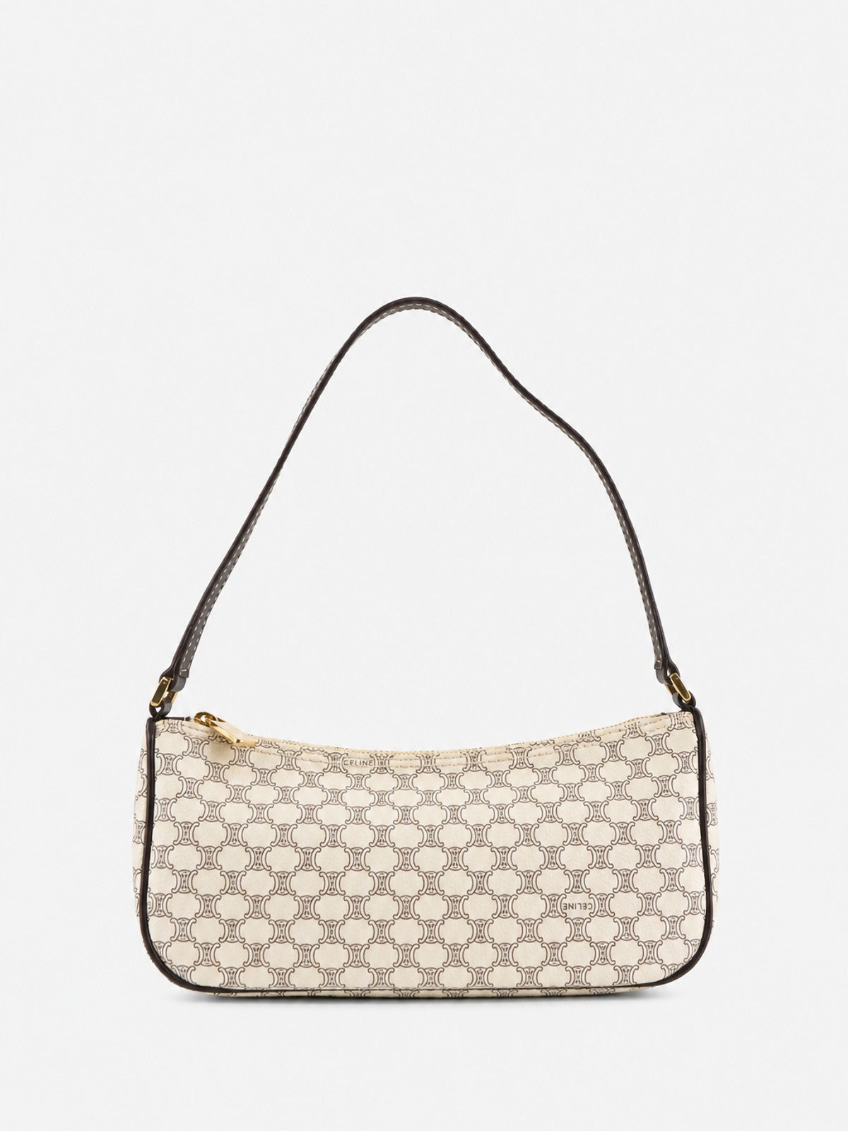 Celine Shoulder Bag White Canvas