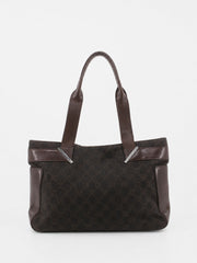 Gucci Shoulder Bag Brown Fabric