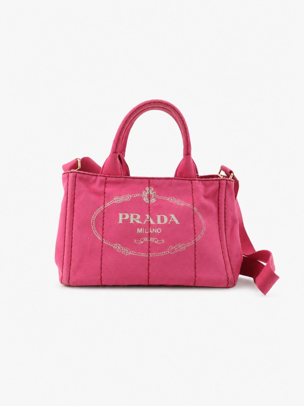 Prada Small Canapa Pink Canvas