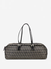 Fendi Hand Bag Blue Canvas