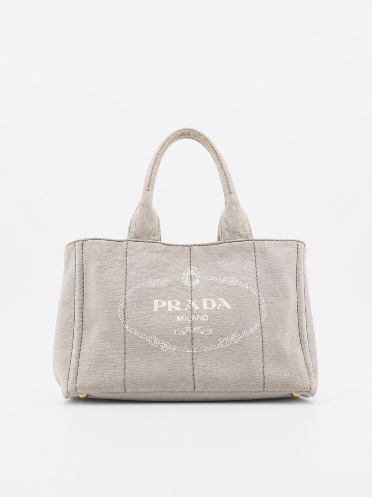 Prada Medium Canapa Grey Canvas