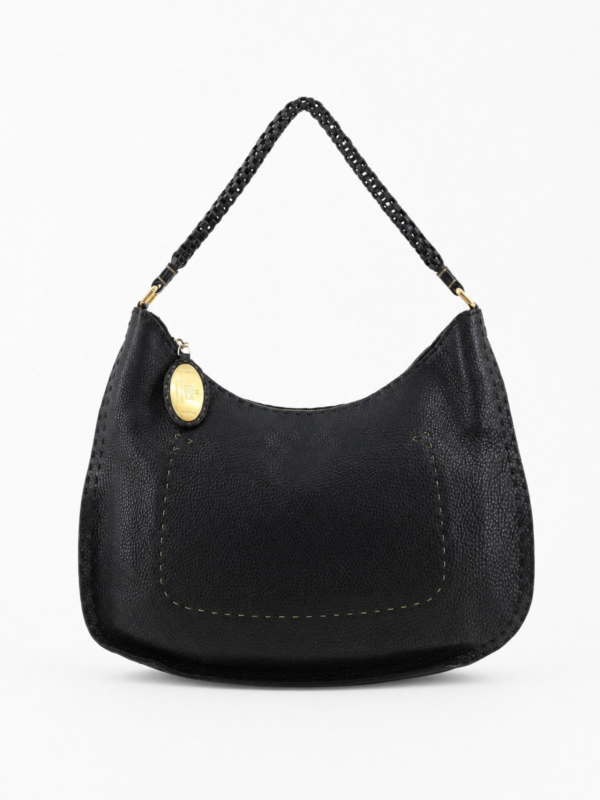 Fendi Shoulder Bag Black Leather