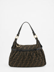 Fendi Chef Hobo Brown Canvas